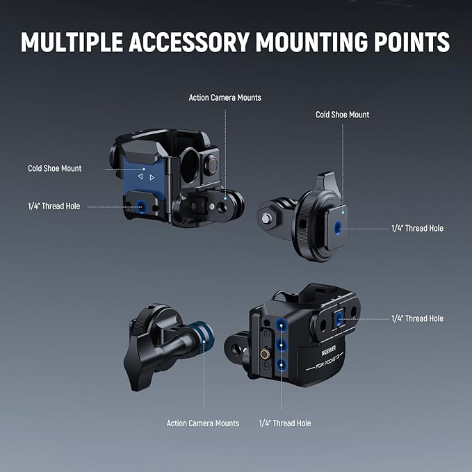 Video Recording Rig with Action Camera Extension Adapter