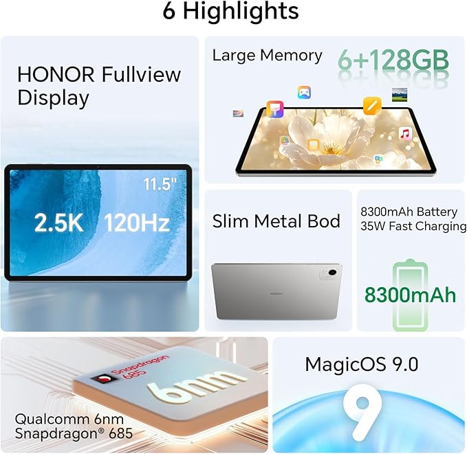 HONOR Pad X9A 8GB 128GB WiFi Tablet