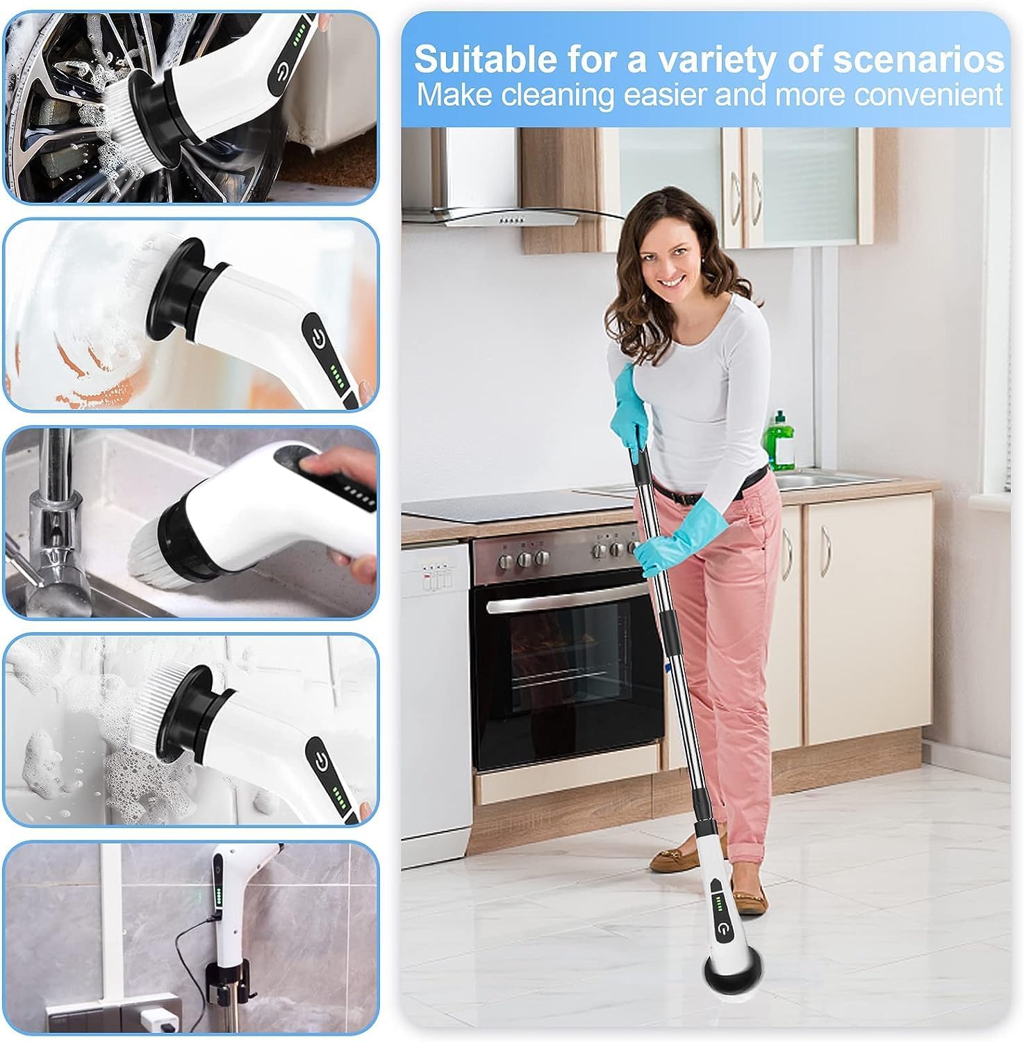 Electric Cleaning Brush Scrubber