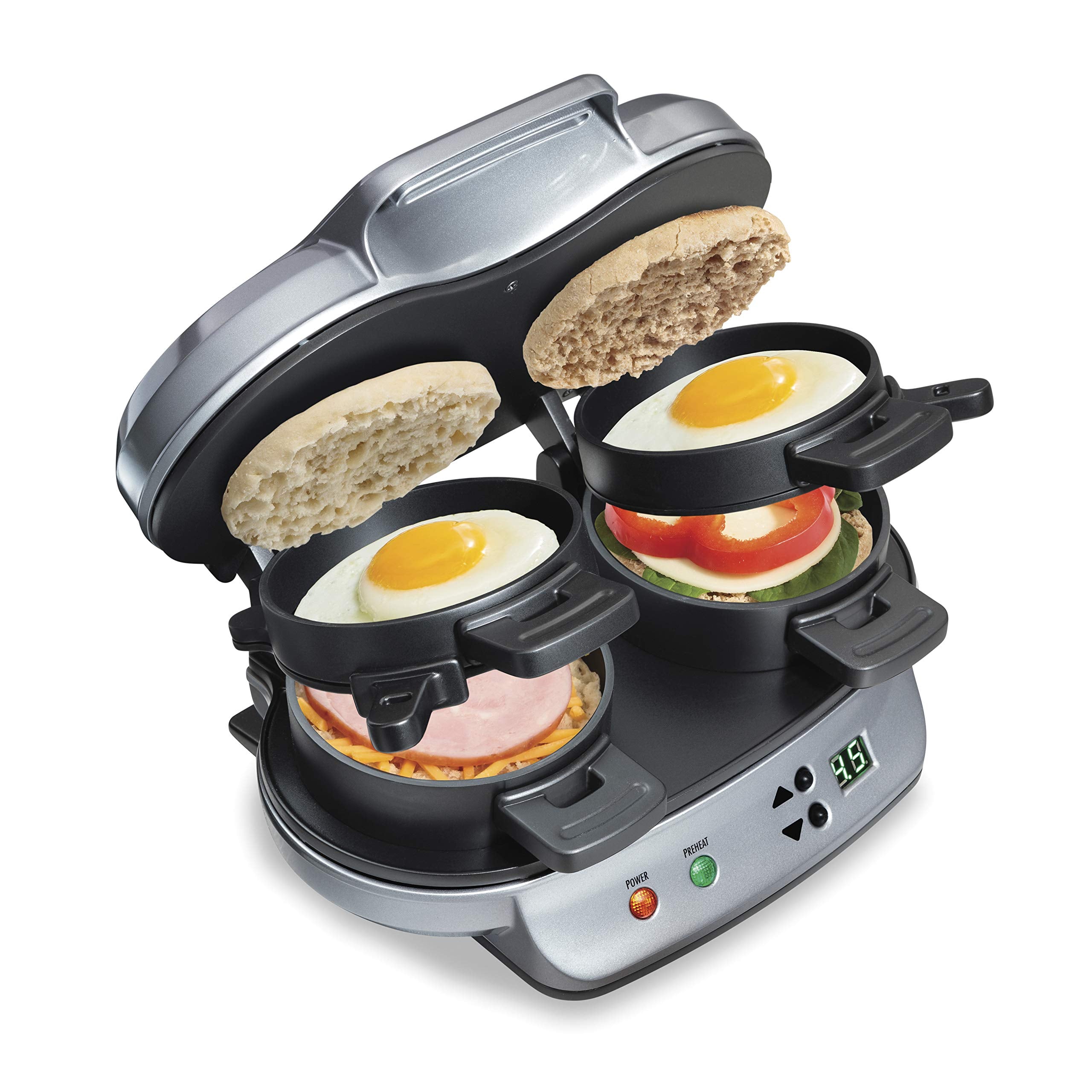 Electric Double Plate Burger Sandwich Machine Multifunctional