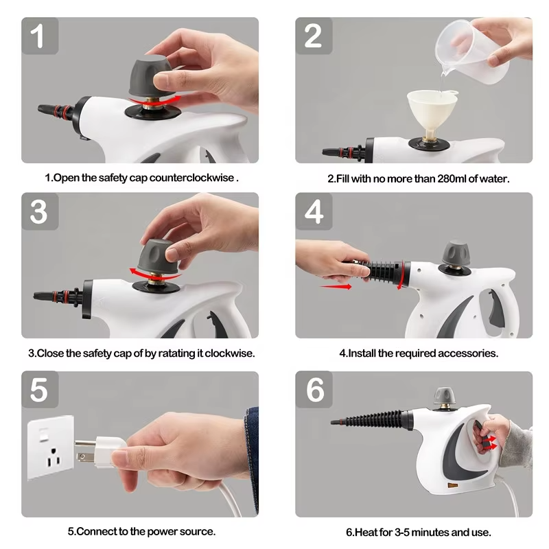 Handheld Steam Cleaner Carpet Sofa Car