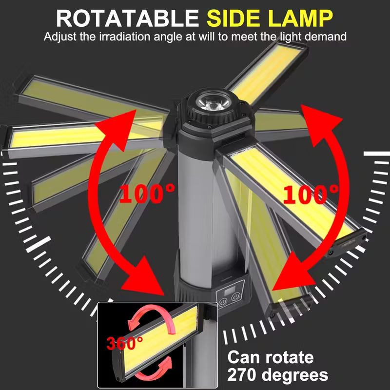 LED Work Light with Tripod, 6000mAh Rechargeable Flashlight