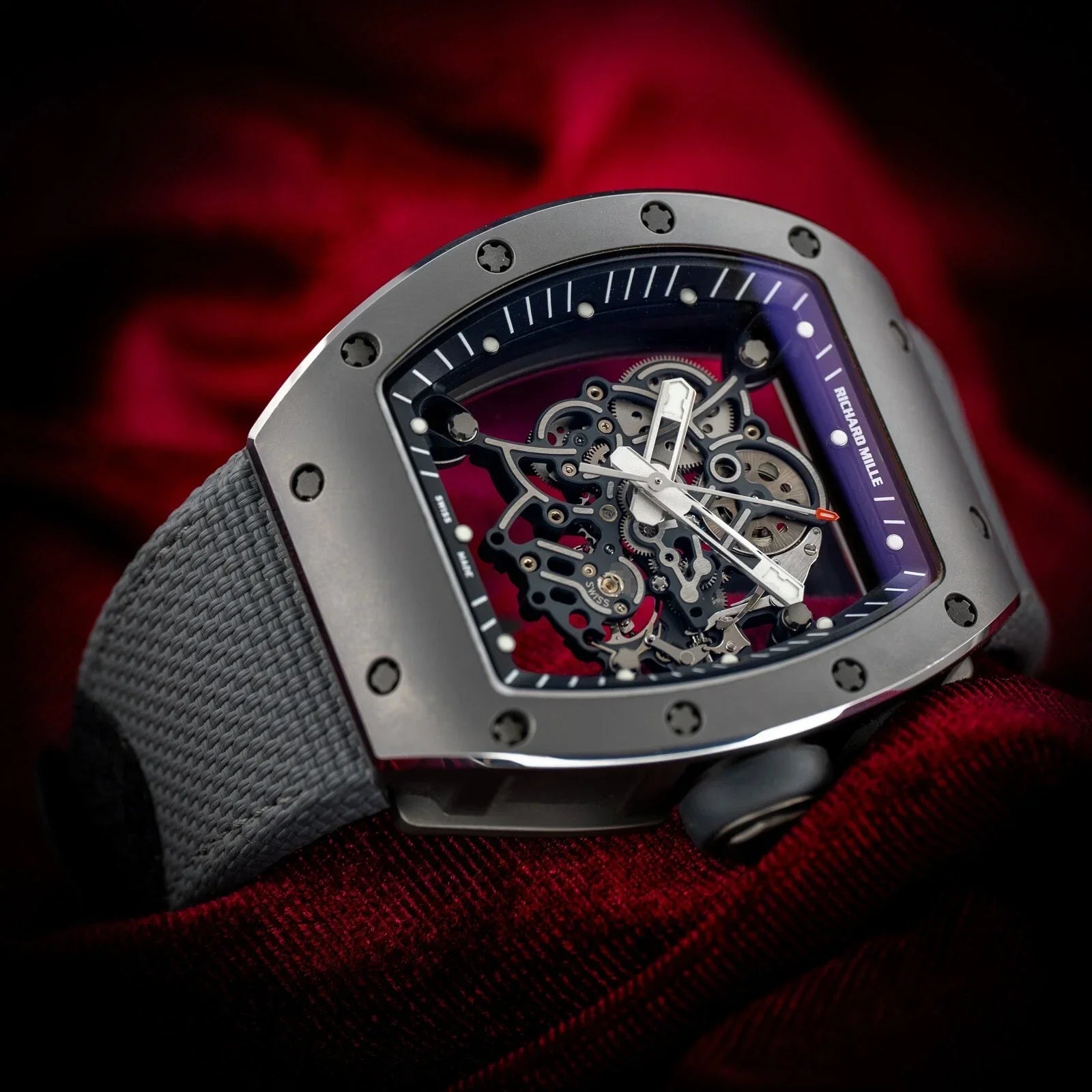Richard Mille Bubba Watson Black Ceramic Skeleton Dial RM055